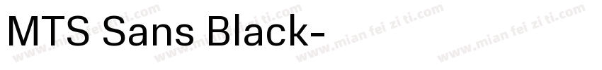 MTS Sans Black字体转换